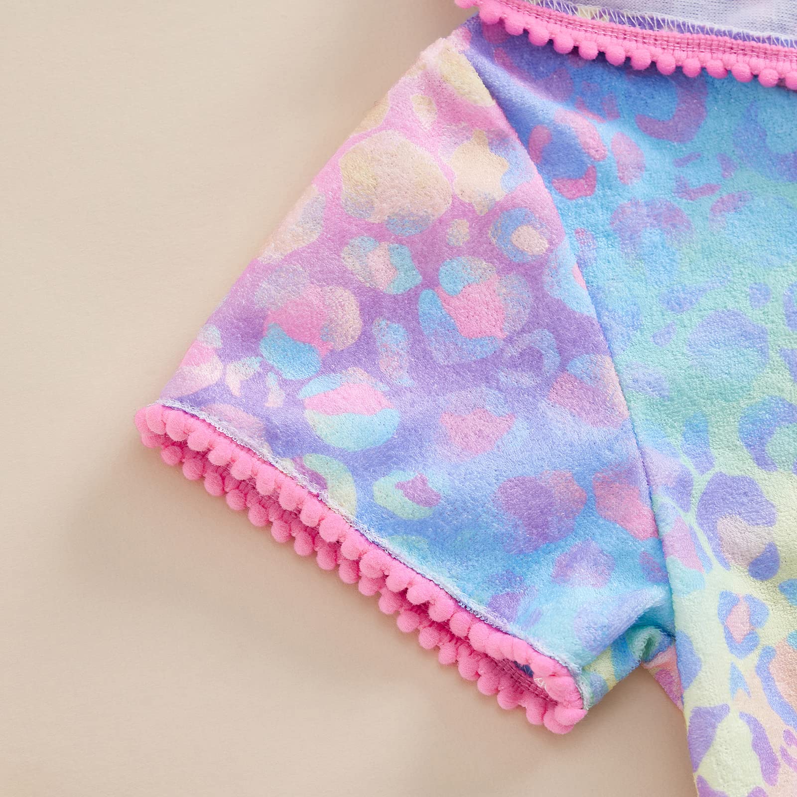 **Toddler Girls Zip-Up Hooded Swim Cover Up - Soft Terry Cloth Beach Towel Robe for Pool, Bathing Suit Wrap & Swimwear - Perfect for Beach, Swimming & After-Swim Warmth**