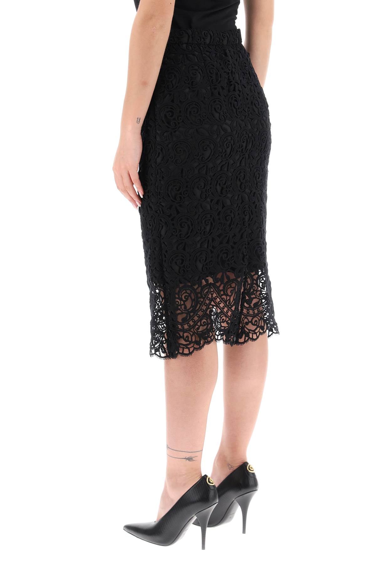 Burberry Macrame Lace Pencil Skirt for Women | Elegant Office & Party Wear | Perfect for Work, Cocktail Events & Formal Occasions