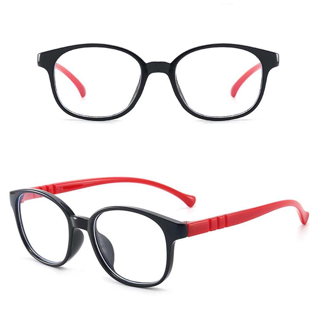 Blue Light Blocking Glasses for Kids - Comfortable Anti Eyestrain Computer Glasses with Fashionable Frame & Lightweight Design | Perfect for Online Classes, Gaming & Screen Time Protection