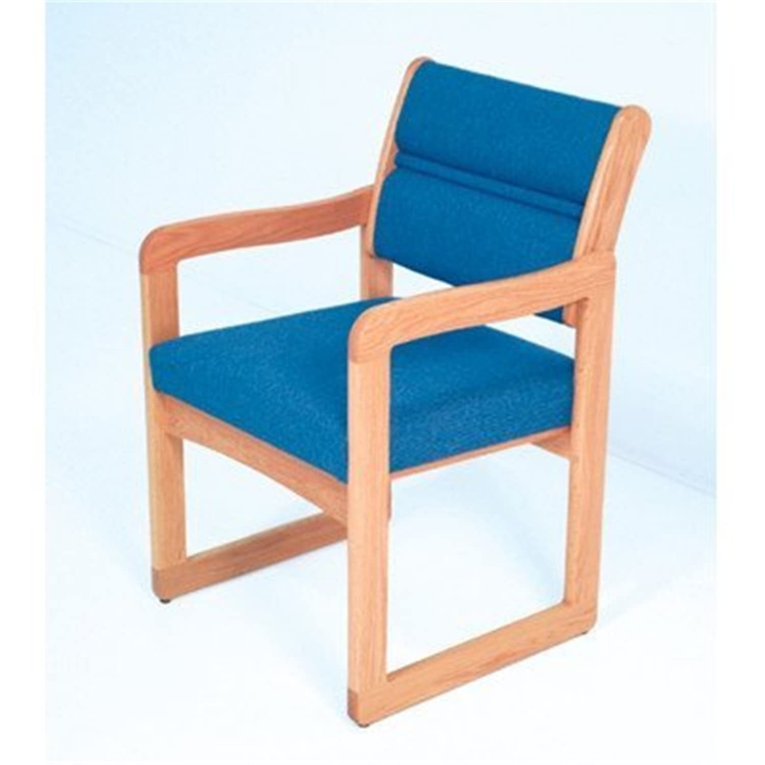 Light Oak Wooden Mallet Valley Guest Chair with Arms - Ergonomic Home Office Chair, Living Room & Reception Seating - Ideal for Workspaces, Waiting Areas & Cozy Reading Nooks