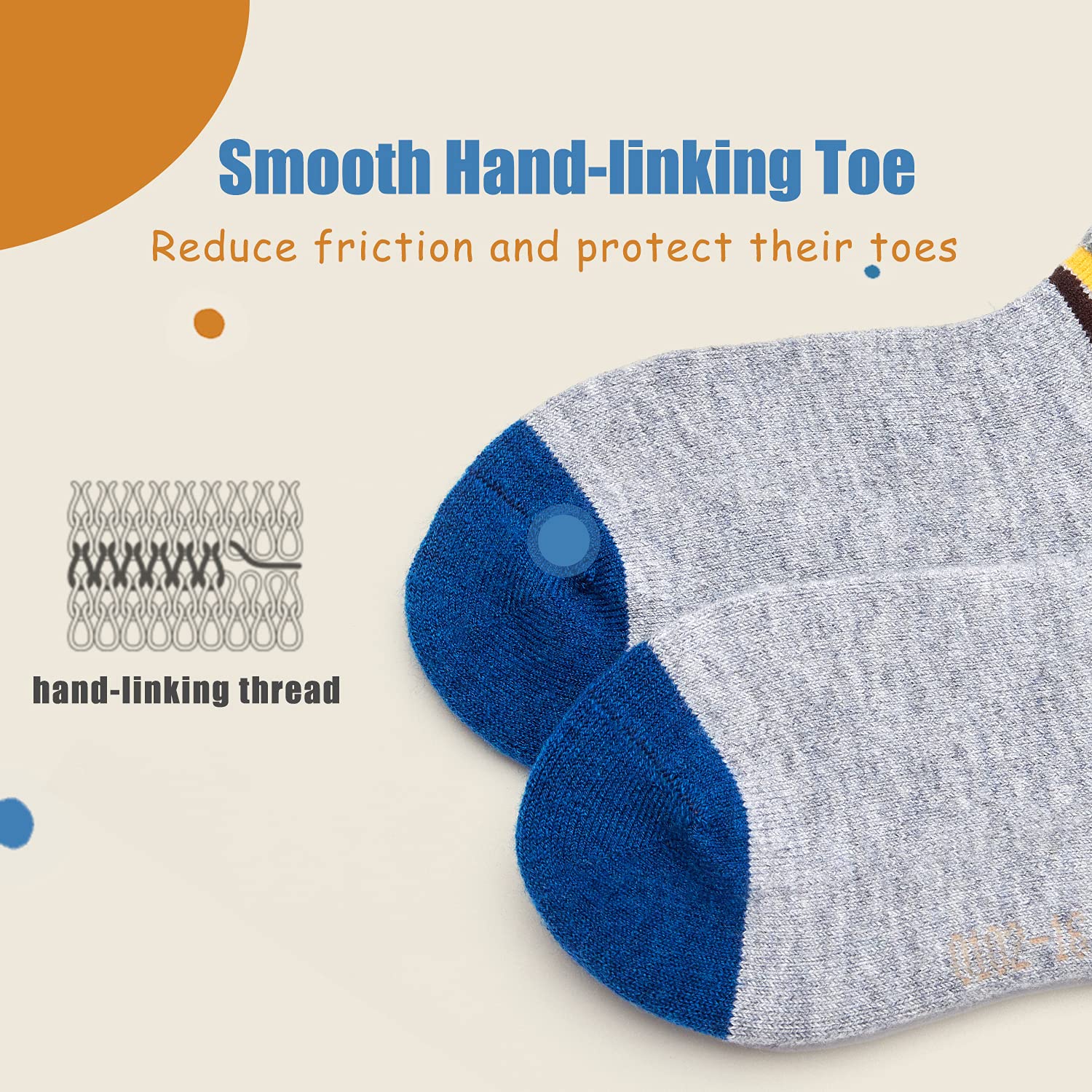 **Warm Winter Wool Socks for Boys - Thermal Crew Socks (6 Pairs) - Perfect for Cold Weather, Outdoor Activities & School**