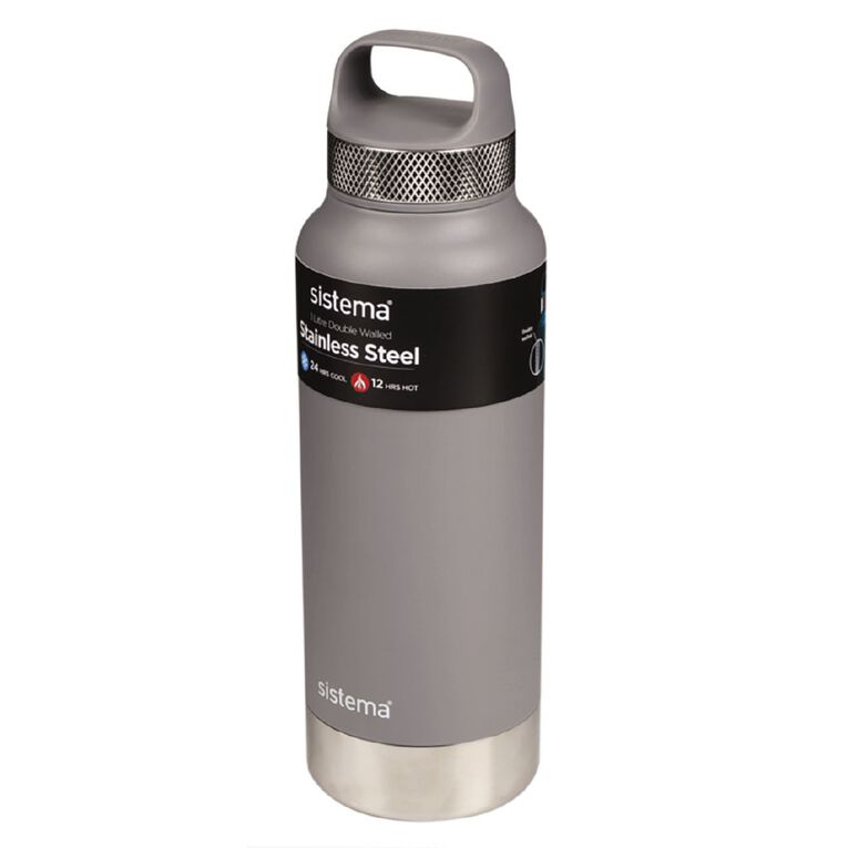 1L Double Walled Stainless Steel Water Bottle - Insulated Vacuum Flask for Hot & Cold Drinks - Perfect for Hiking, Gym, Office & Outdoor Activities