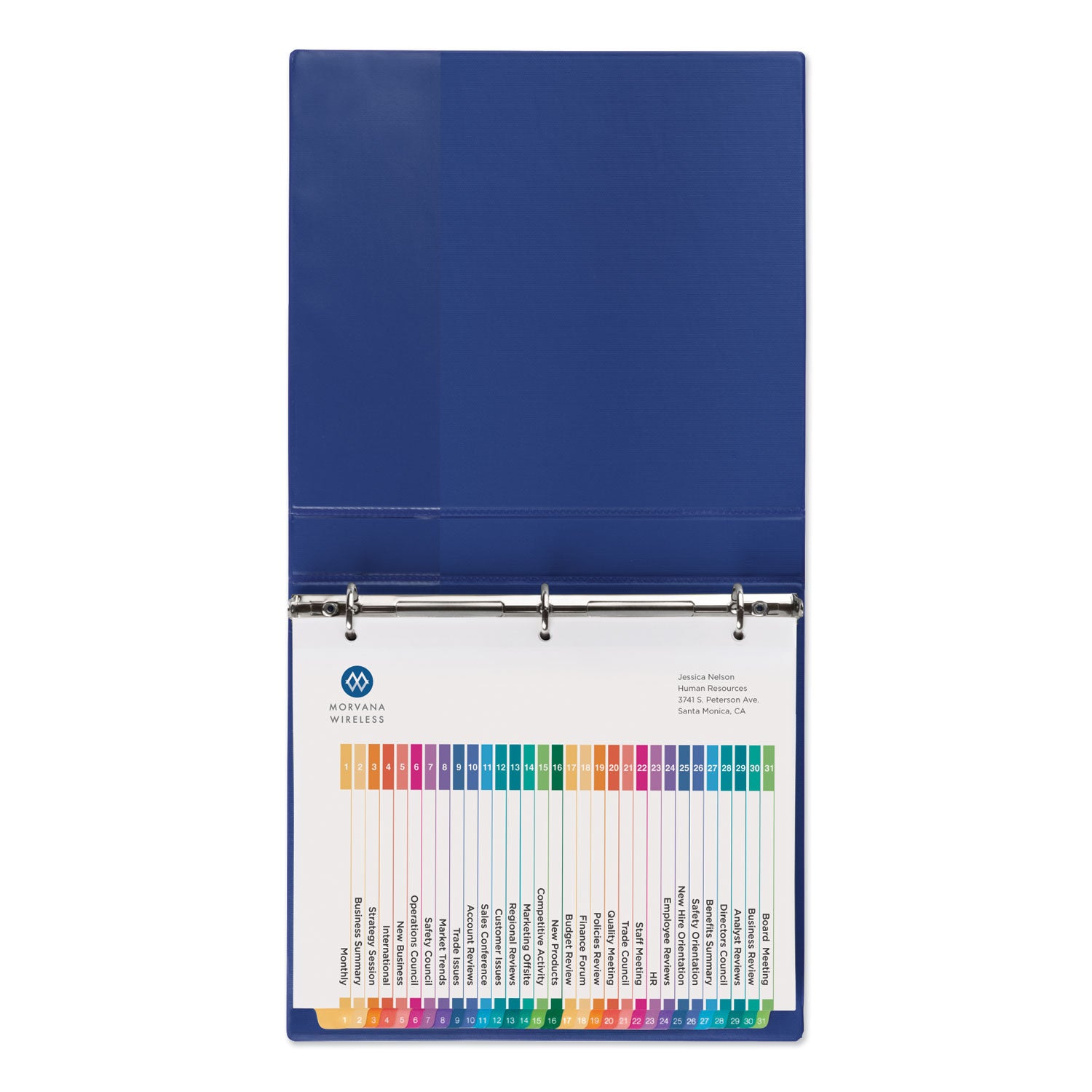 Avery Customizable Table of Contents Index Dividers with Multicolor Tabs - 31 Tab Set (1-31), 11