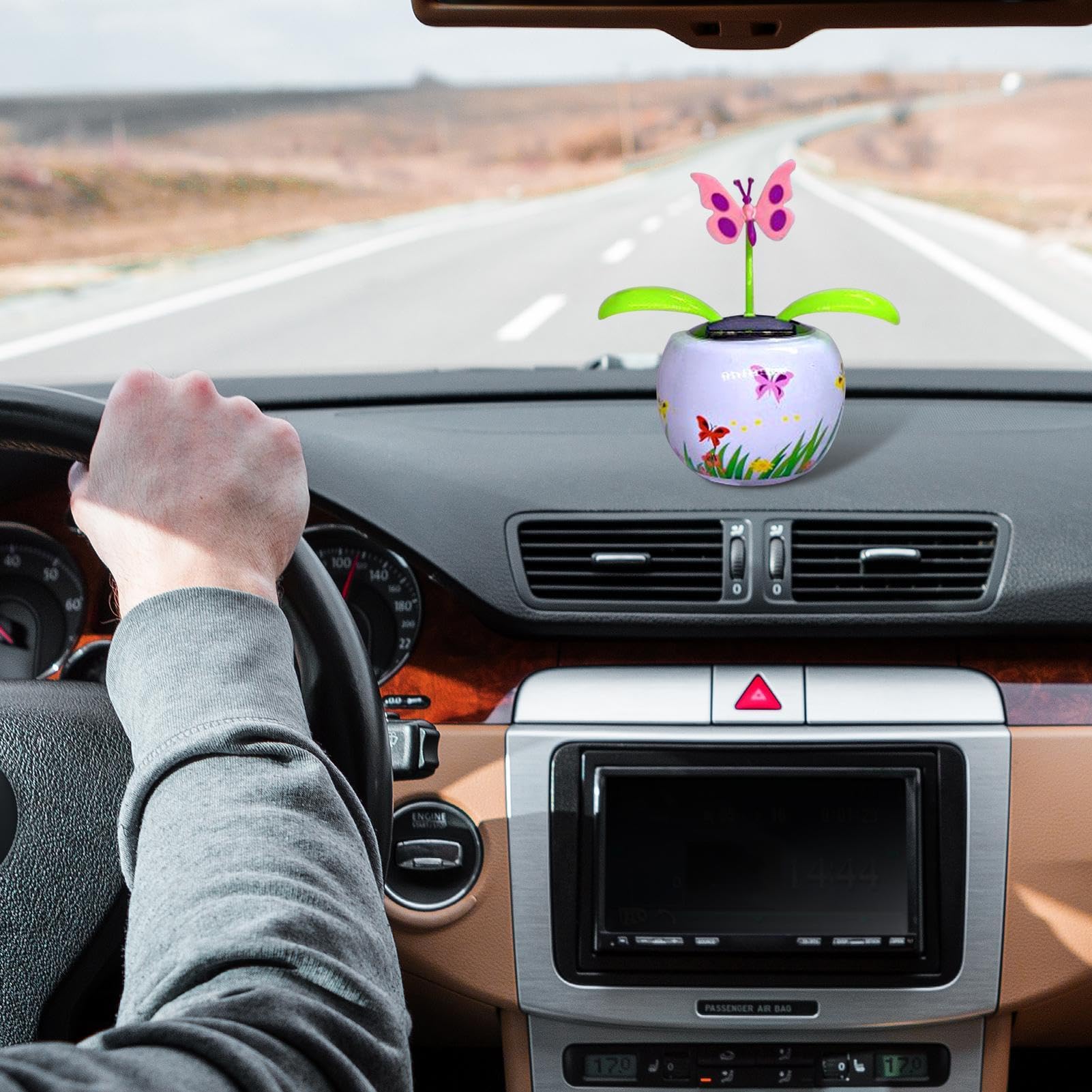 Solar Powered Dancing Flower Figure - Wobbling Solar Flower for Car, Home, or Office Decoration - Dashboard Decor with Fun Motion for Gifts & Relaxation