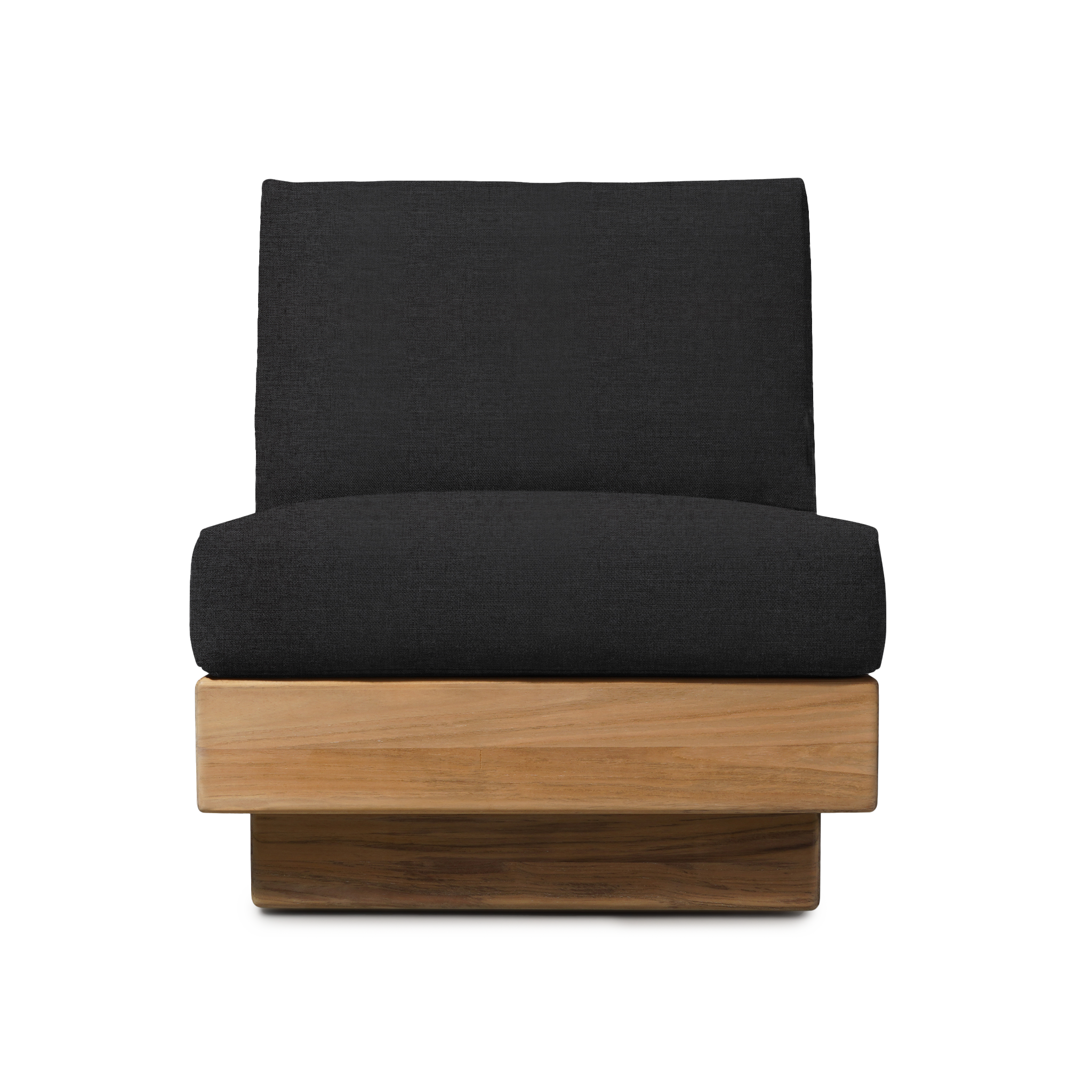 Tulum Armless Lounge Chair - Modern Boho Indoor/Outdoor Accent Chair for Living Room, Patio, or Bedroom - Lightweight & Comfortable