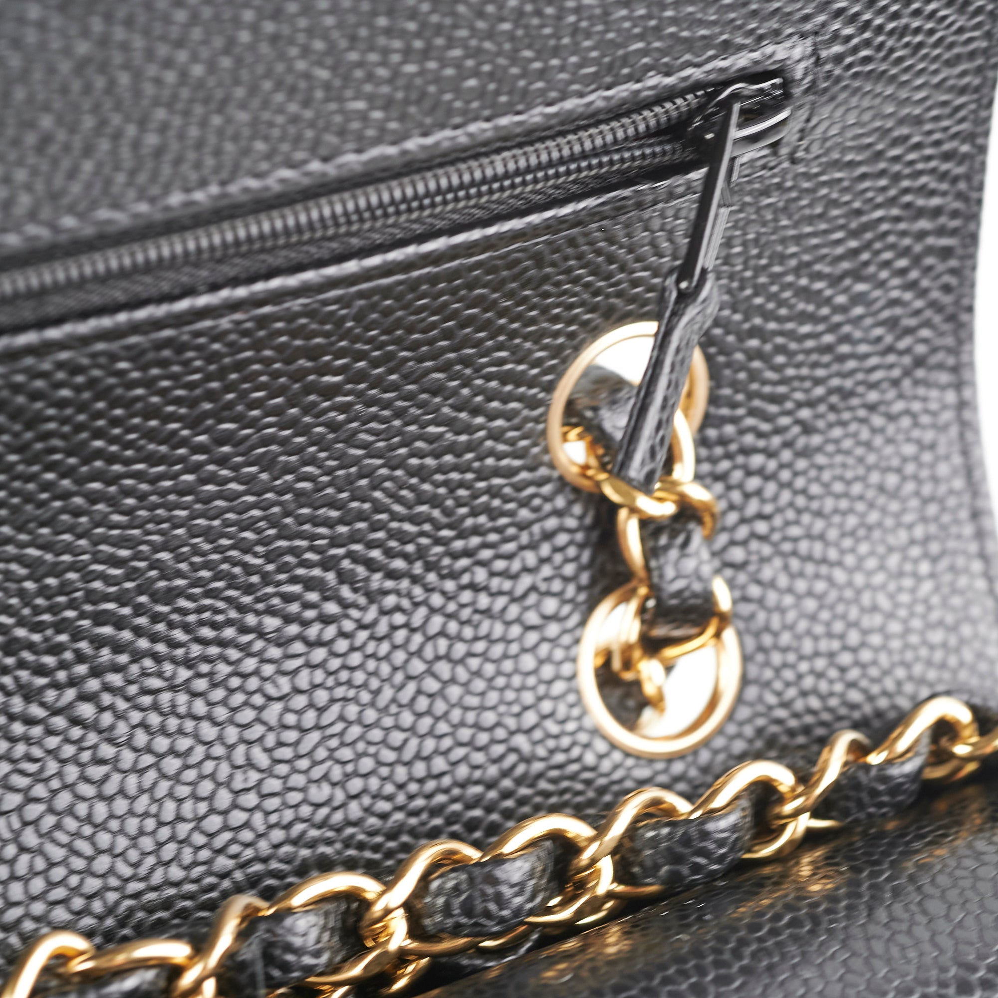 Chanel Medium/Large Double Classic Flap Bag in Black Caviar Leather 2023 - Luxury Handbag for Women, Perfect for Work, Evening Events & Special Occasions