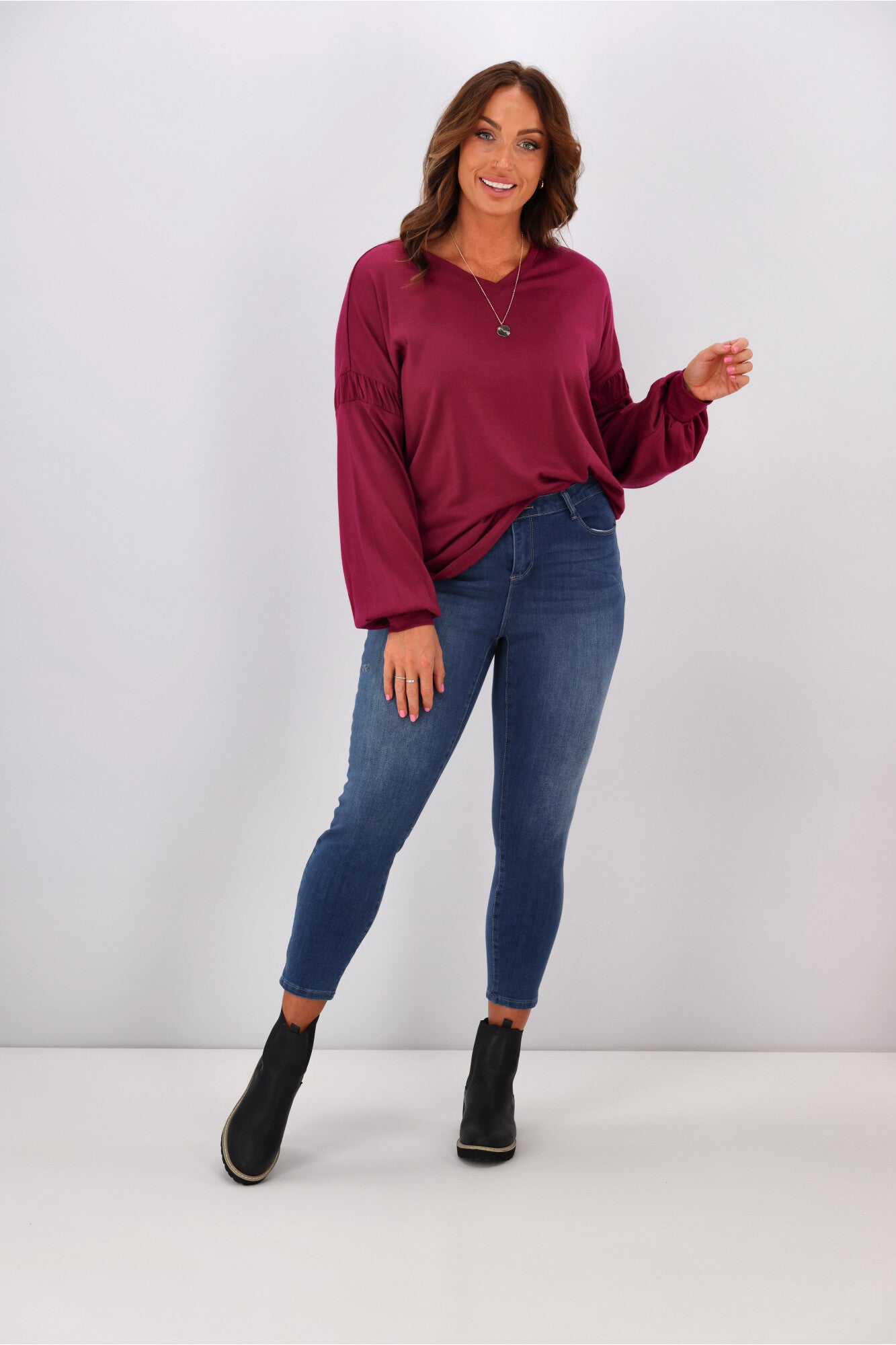 Alpine by Shine On Megan Drop Shoulder Merino Wool Sweater - Women's Casual Winter Pullover for Outdoor Activities & Cozy Layering
