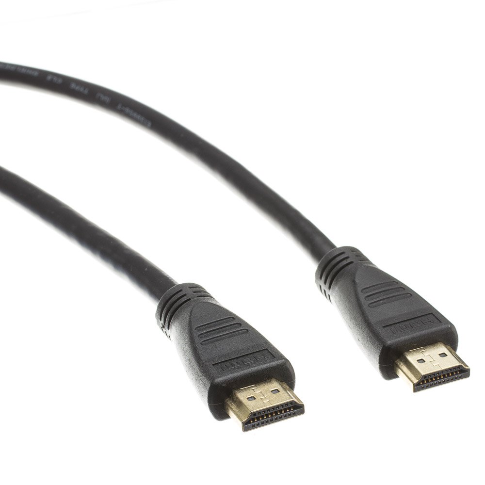 50 FT High Speed HDMI Cable with Ethernet - 4K 30Hz, 3D, 1080p, Audio Return - 15.2 Meters Male to Male Black Cord (5 Pack) - Perfect for Home Theater, Gaming & 4K TV Setup