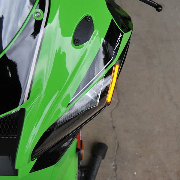 Kawasaki ZX-10R LED Front Turn Signals for 2016-2020 Models - High Visibility Motorcycle Indicators for Day & Night Riding