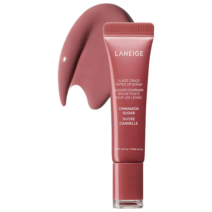 LANEIGE Labial Glaze Craze Tinted Polypeptide Lip Serum - Hydrating Plumping Lip Treatment for Dry Lips, Perfect for Daily Moisture & Night Care