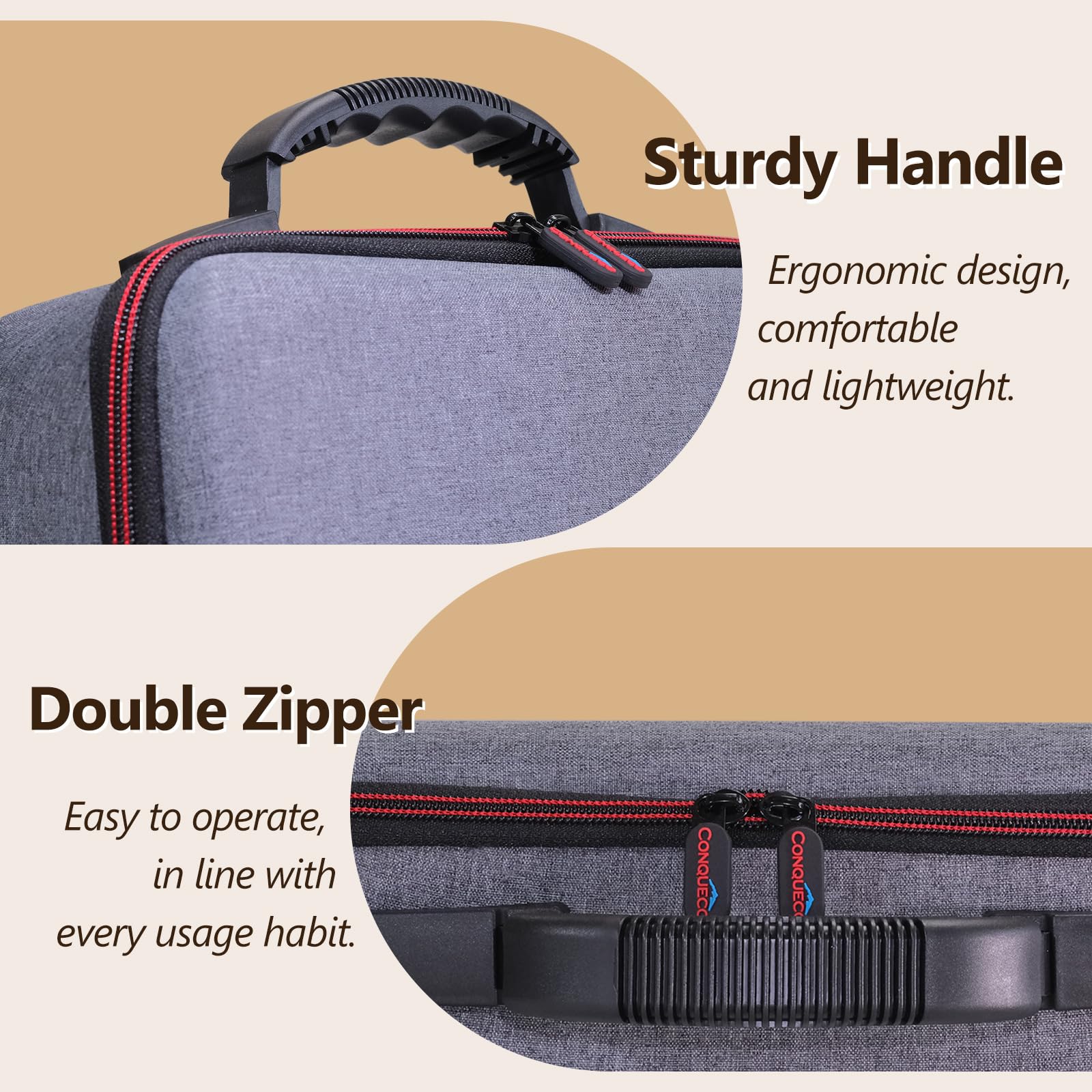 CONQUECO Travel Case for Portable Coffee Machine - Compatible with Old & New Models - Durable Hand Bag for Espresso Maker Accessories (Perfect for Travel, Camping & Office Use)