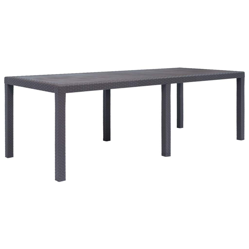 Brown Plastic Rattan Look Outdoor Side Table - 86.6