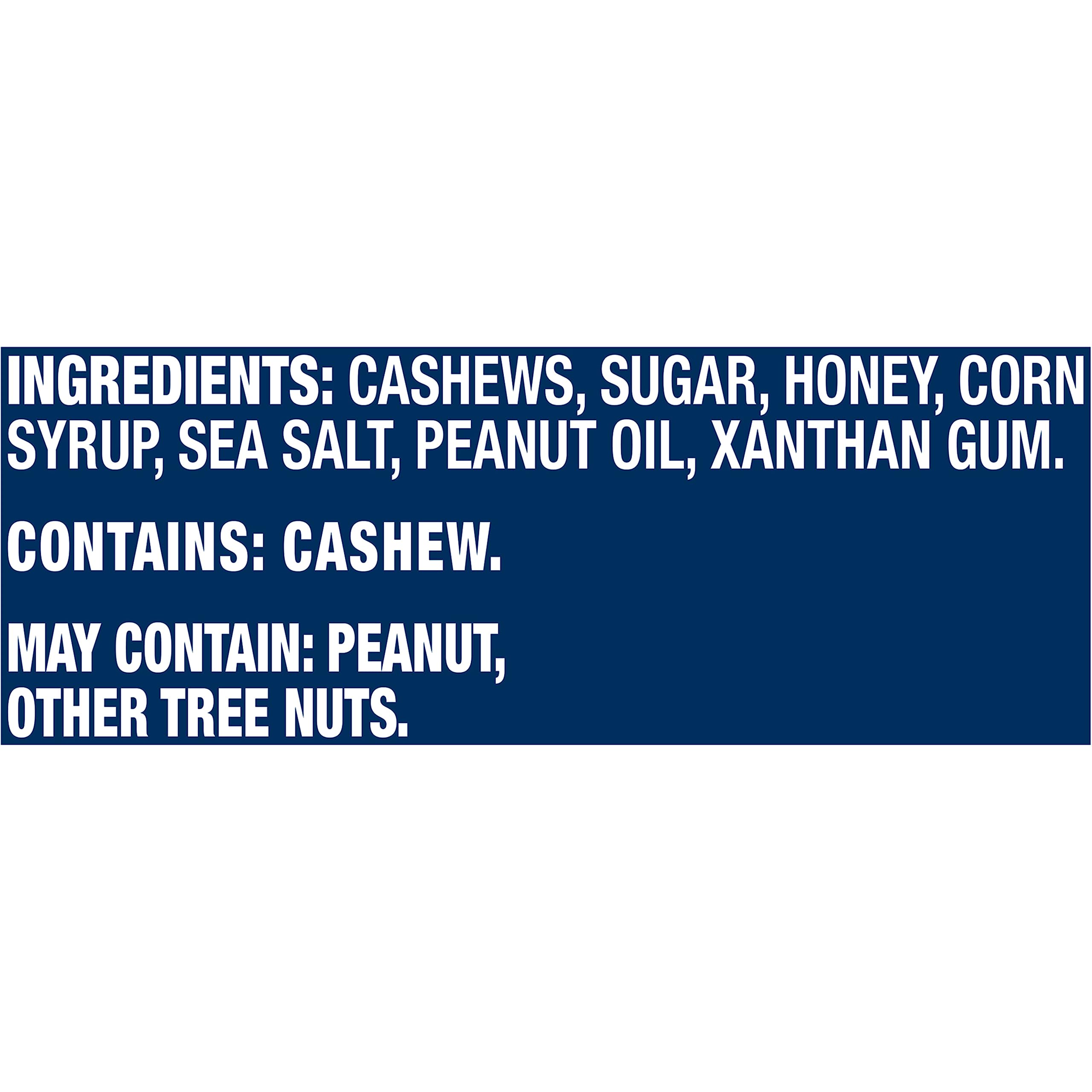 PLANTERS Deluxe Honey Roasted Whole Cashews – Sweet & Salty Healthy Snack, Vegan Protein Source, 3oz Bags (12-Pack) | Perfect for Office Snacks, Travel & Party Treats