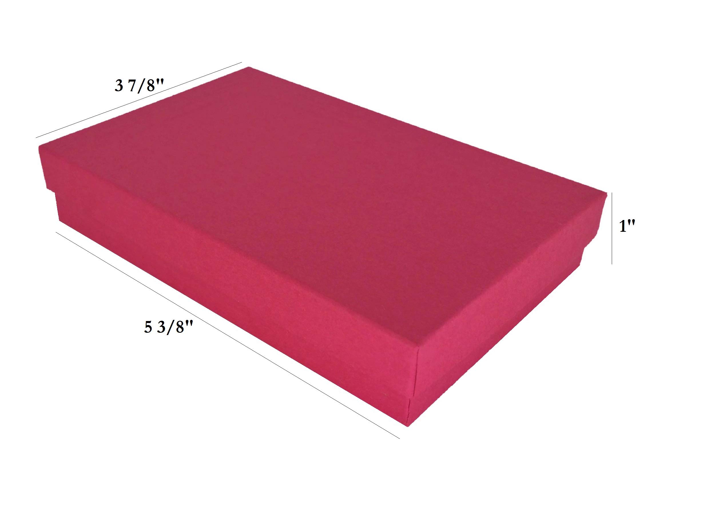 Red Kraft Jewelry Boxes 5.4x3.5x1 Inch - 10 Pack for Gift Wrapping