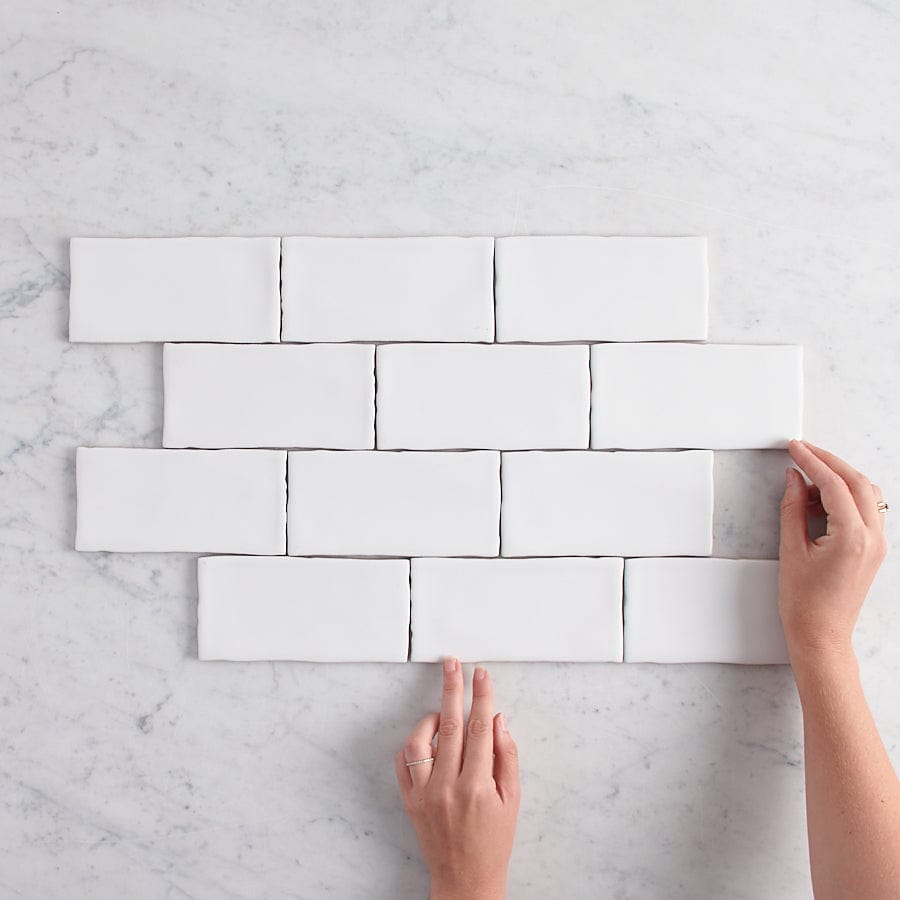 Premium Newport Matte Small White Subway Tile - Classic Ceramic Wall & Backsplash Tile for Kitchen, Bathroom, and Shower Renovation
