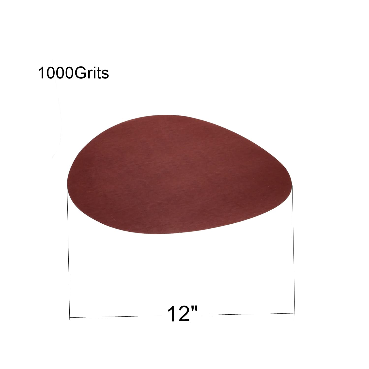 **Auniwaig 12 Inch 1000 Grit Sanding Discs - 8pcs PSA Backing Aluminum Oxide Sandpaper Pads for Metal, Wood, Plastic, Leather & Rubber - No-Hole Random Orbital Sander Discs for Smoothing & Finishing**    *(Use for automotive refinishing, woodworking, metal polishing, and DIY crafts)*