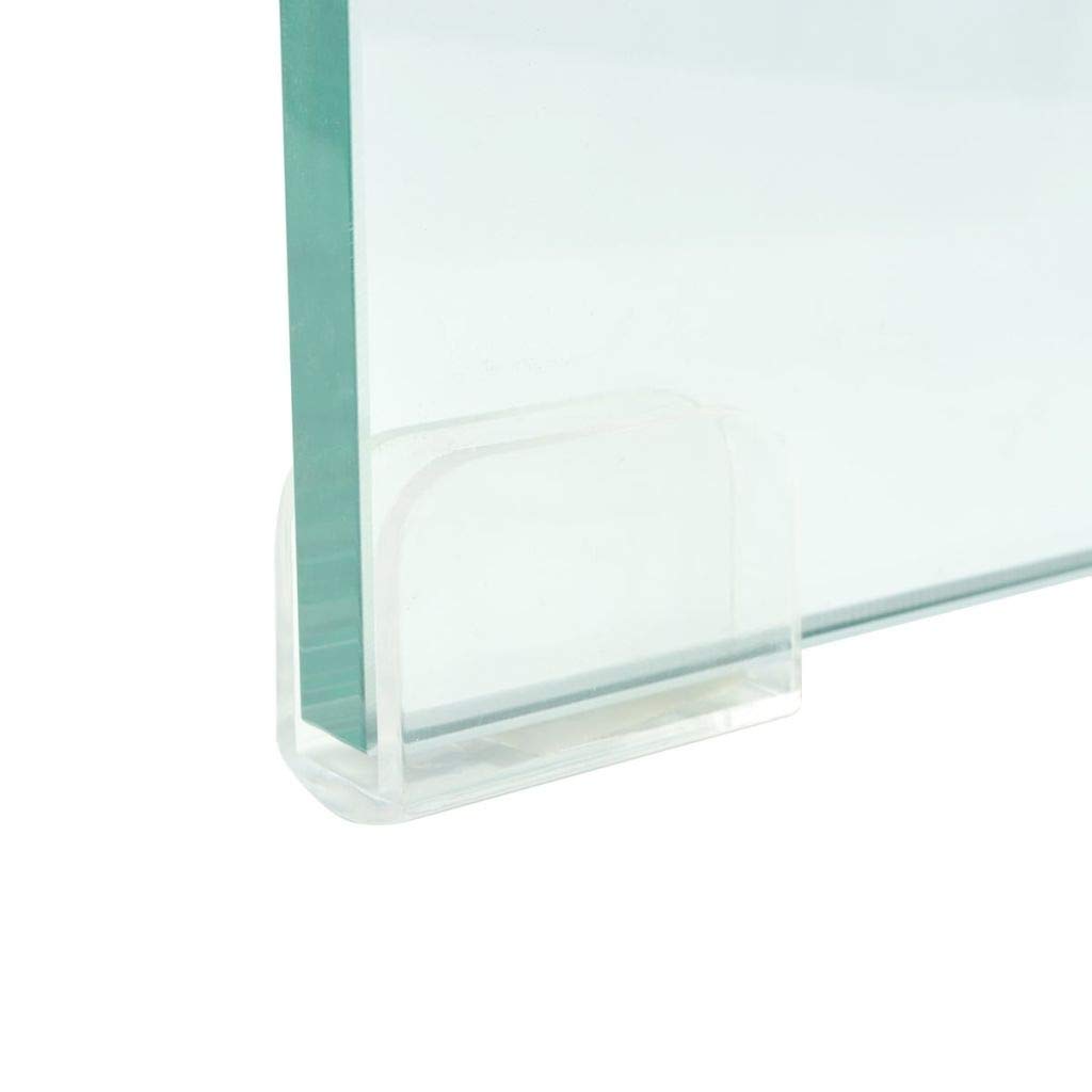 FAMIROSA Clear Glass Monitor Stand Riser - 27.6