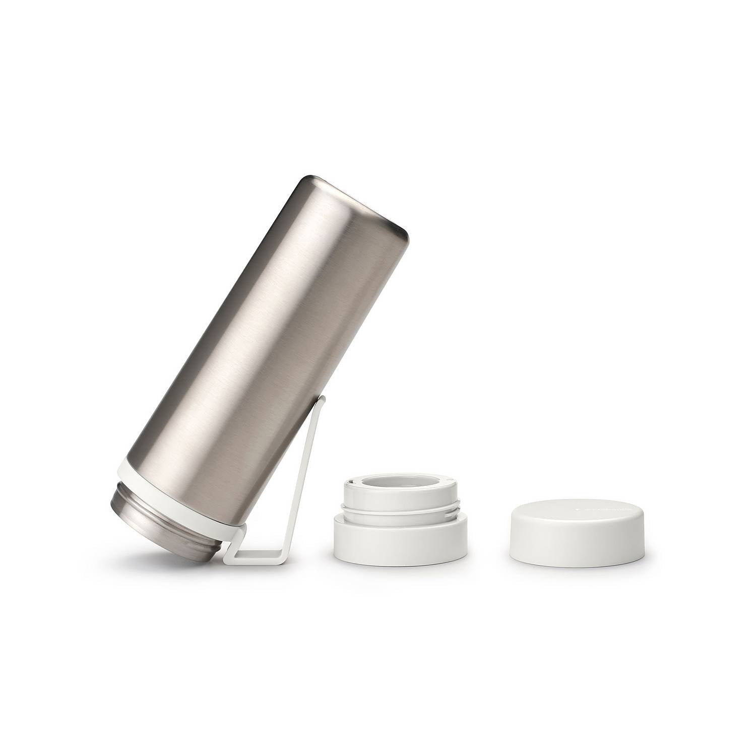 0.5L Insulated Stainless Steel Flask - Light Grey, Leak-Proof & BPA-Free for Coffee, Tea & Cold Drinks - Perfect for Travel, Camping & Office Use
