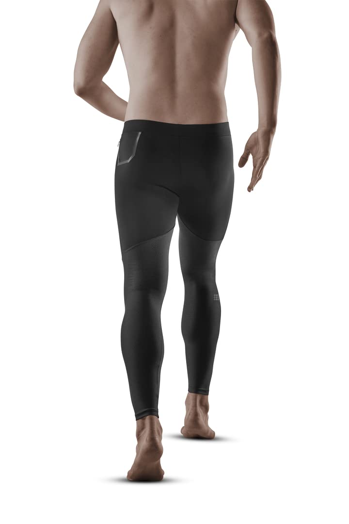 CEP Men's Ultralight Performance Compression Tights - Athletic Workout & Running Leggings for Gym, Cycling & Sports Recovery (Black)