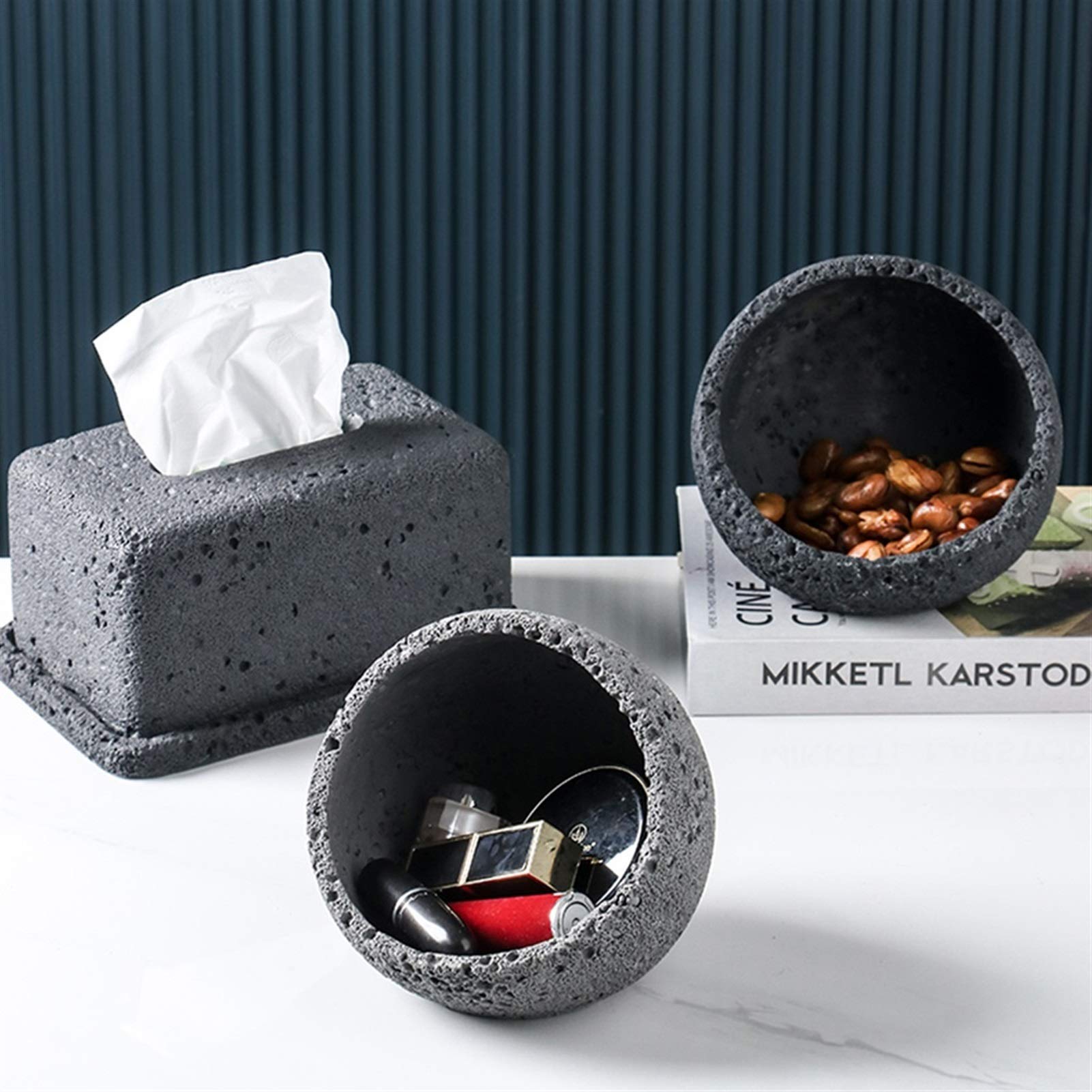 Decorative Bowls for Coffee Tables | Multifunctional Key Tray & Jewelry Dish | Entryway Organizer for Keys, Phone, Coins, Watches & Candy | Home Decor Accessory (Gray) - Perfect for Living Room, Bedroom & Entryway Organization