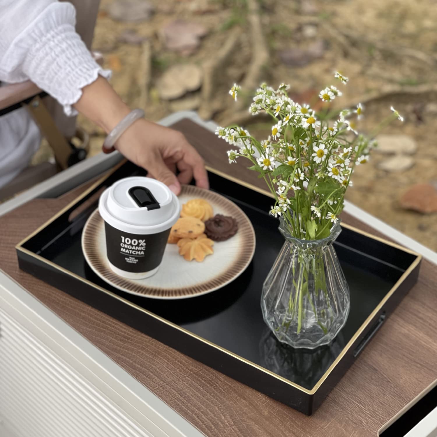 Zosenley Modern Decorative Tray - 15.6