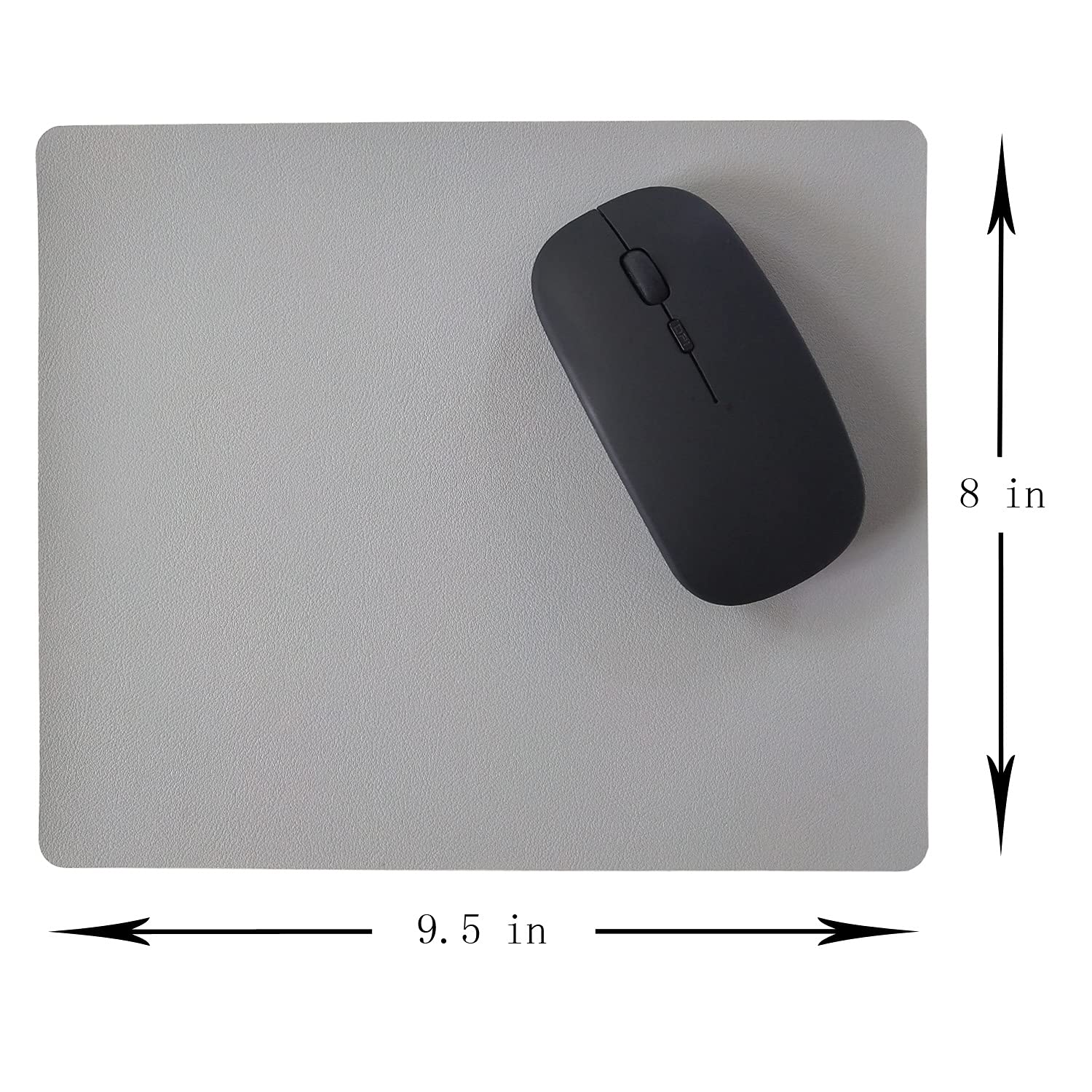 Premium Gaming Mouse Pad - Non-Slip Leather Surface for PC, Laptop & Office Use - Thin & Durable (Grey, Pack of 2) - Perfect for Work, Gaming & Home Office Setup