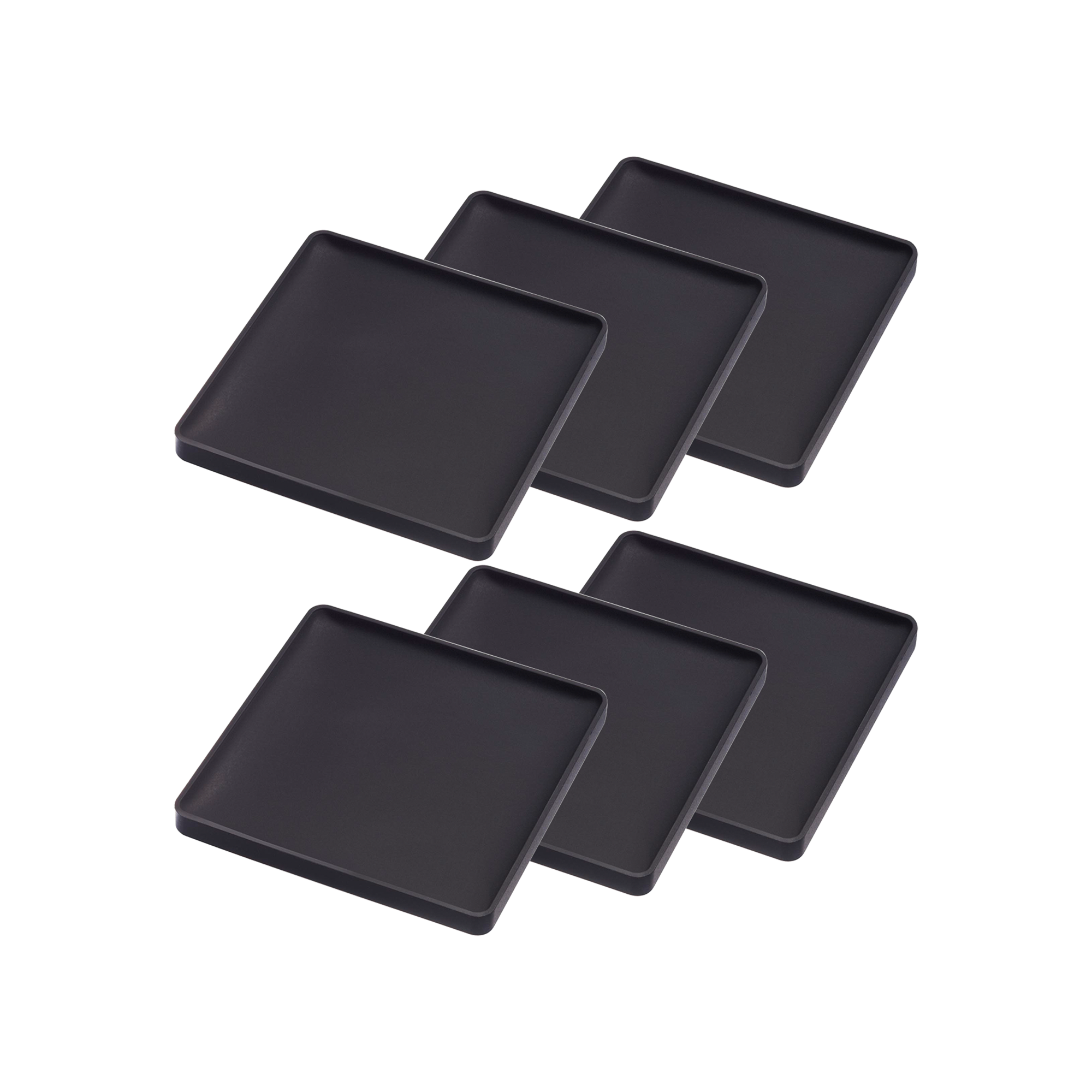 6-Pack Silicone Coasters Set - 2 Stylish Designs for Hot & Cold Drinks - Perfect for Home, Office, or Party Use