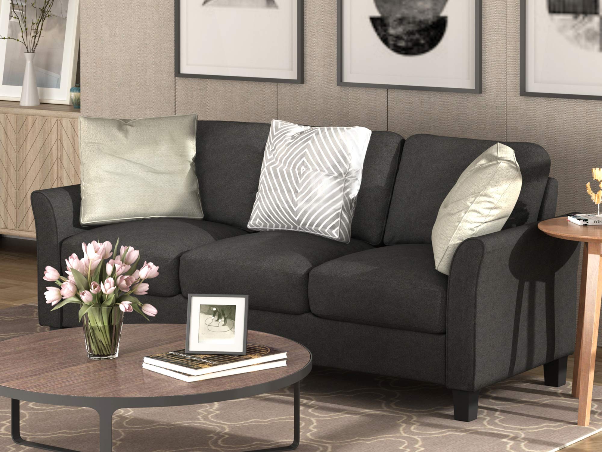 Modern Upholstered Loveseat Sofa - 2-Seater Couch for Living Room, Double Seat Sofa with Contemporary Design, Durable Fabric for Home & Office Use
