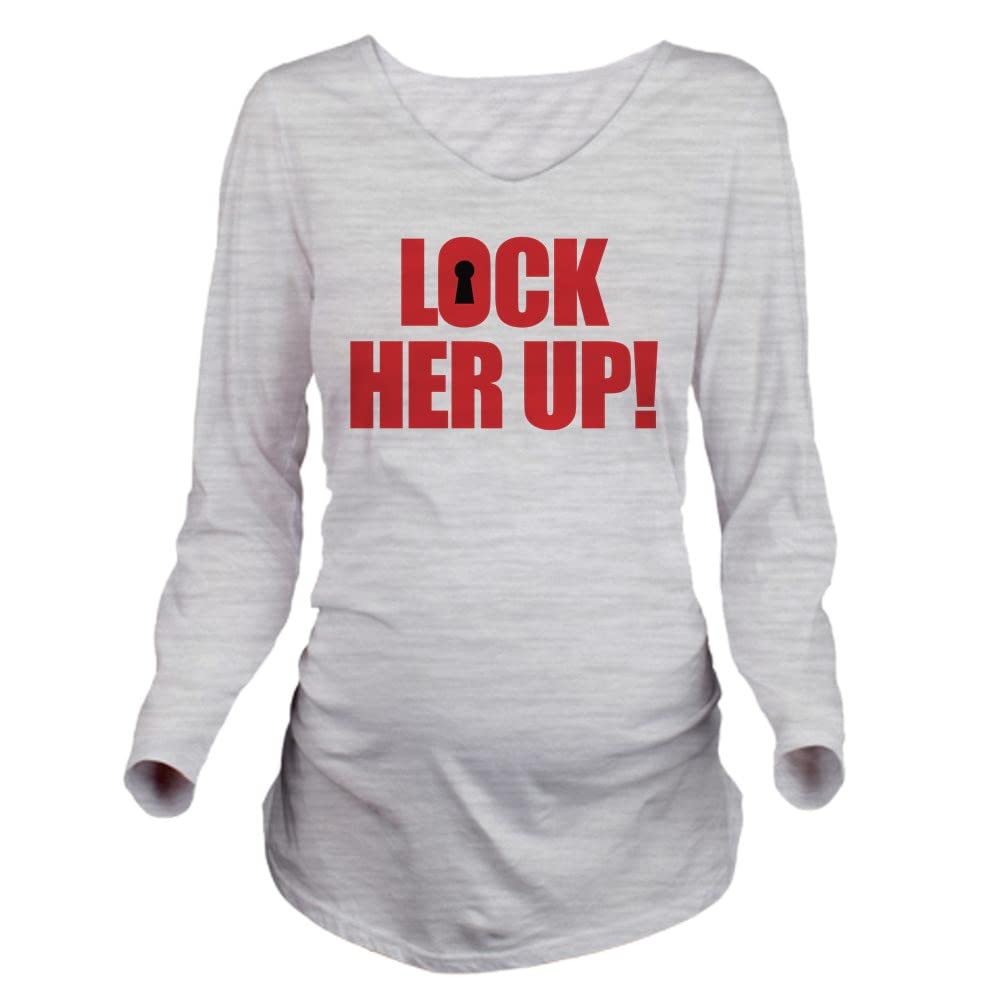 Lock Her Up Long Sleeve Maternity T-Shirt - Comfortable Pregnancy Tee for Moms - Perfect for Casual Wear, Baby Showers & Maternity Photos