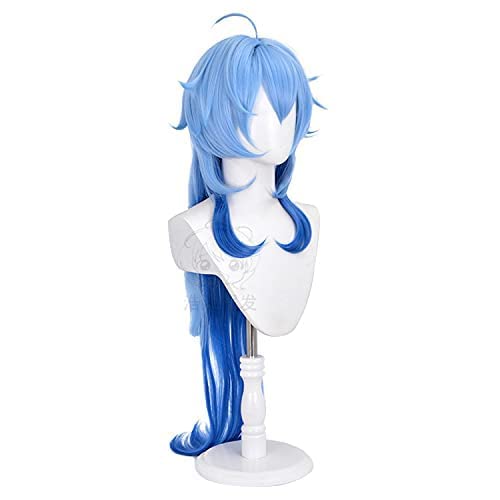 Genshin Impact Ganyu Cosplay Wig 100CM - Anime Game Character Costume Hairpiece for Cosplay, Halloween, and Themed Parties