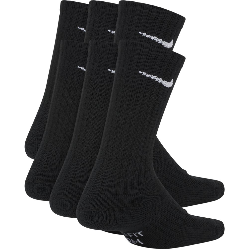 Nike Youth Everyday Crew Socks 6-Pack for Boys & Girls - Comfortable Athletic Socks for School, Sports & Daily Wear