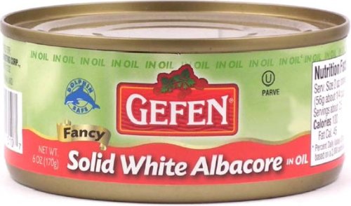 Premium Gefen Solid White Tuna in Oil - 6oz Can | High Protein, Keto & Paleo Friendly | Perfect for Salads, Sandwiches & Quick Meals