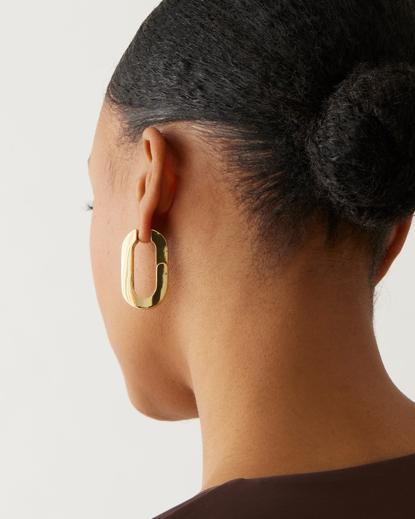 Elegant Gold Plated U Link Earrings for Women - Trendy Hoop Earrings for Daily Wear, Parties & Gifts