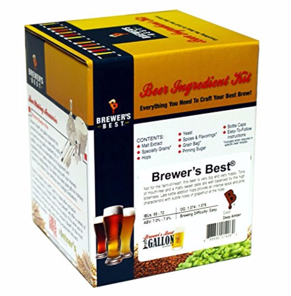 Brewer's Best 1 Gallon Home Brew Beer Kit - American Wheat Beer | Complete Starter Kit for Beginners | Perfect for Small Batch Brewing & DIY Beer Making at Home