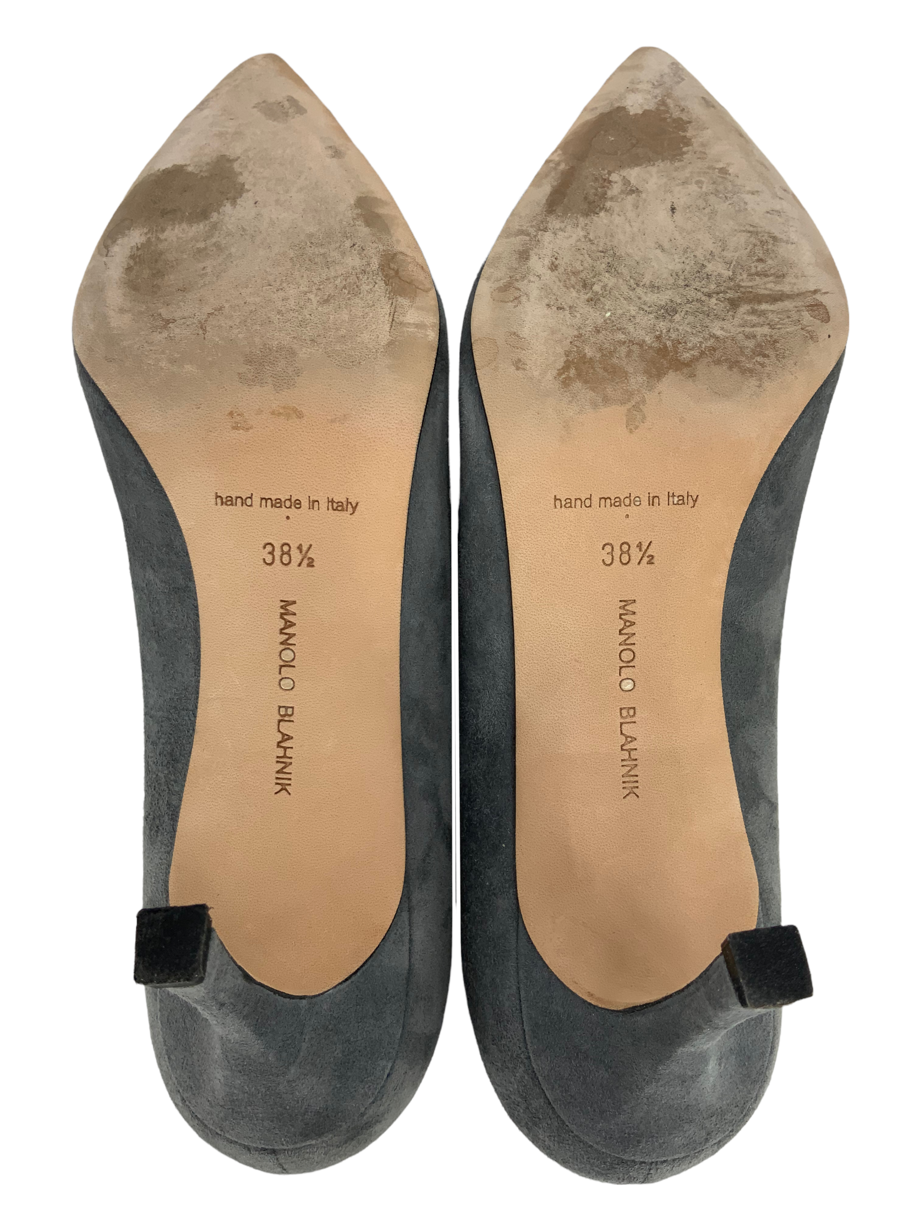 Manolo Blahnik BB 70mm Suede Pumps Women's Shoes Size 8.5 - Elegant Heels for Weddings, Parties & Office Wear