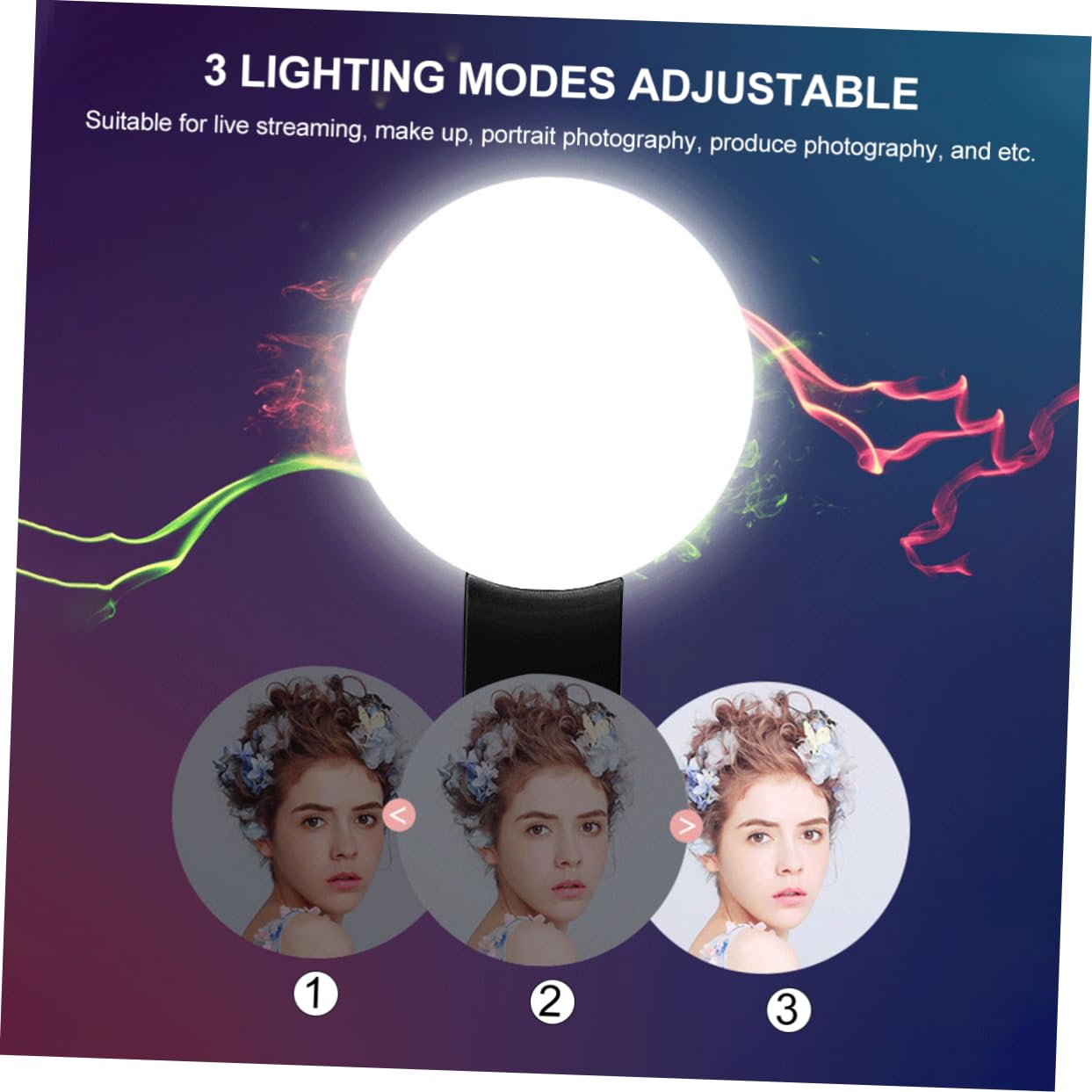 ABOOFAN 2 Pack Clip-On Ring Light with Dimmable LED for Selfie, Live Streaming & Video Calls - Perfect for Smartphone, Camera, Computer & Beauty Makeup (White Plastic)