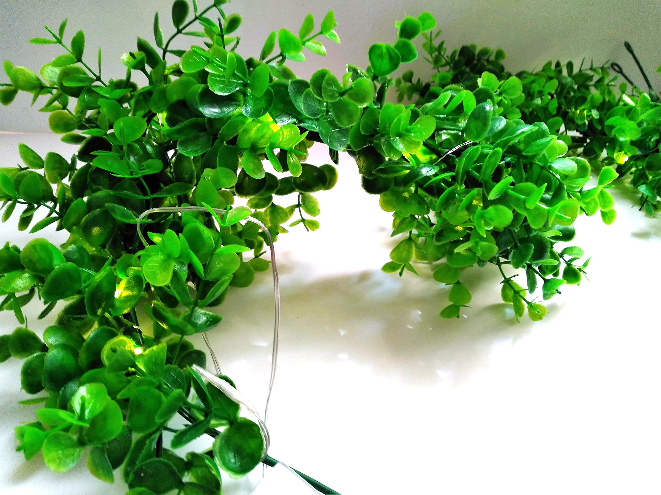 Premium LED Boxwood Leaves Garland - 6FT Artificial Greenery with Warm White Lights for Indoor/Outdoor Wedding, Party, and Home Decor