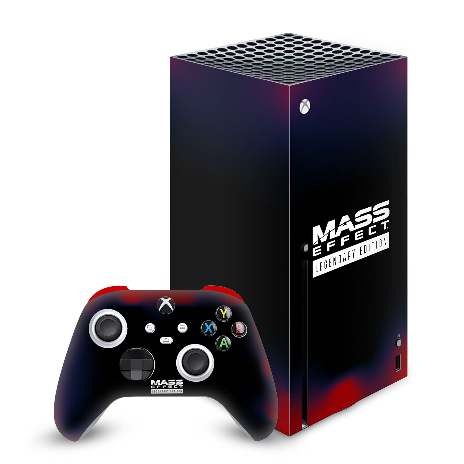 Official EA Bioware Mass Effect Logo Legendary Graphics Matte Vinyl Skin Gaming Sticker Decal Cover - Compatible with Xbox Series X Console & Controller Bundle - Perfect for Gaming Setups & Collector Displays
