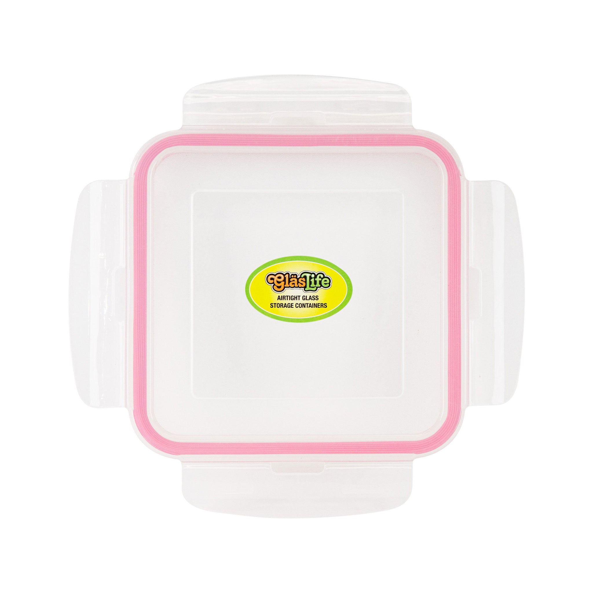 GlasLife® Square Glass Food Storage Container Lid - Airtight & Leakproof for Meal Prep, Leftovers & Pantry Organization | BPA-Free, Durable & Dishwasher Safe