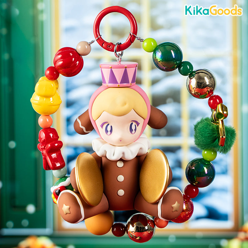 Handmade Christmas Beads Keychain - Festive Holiday Decor & Gift Accessory for Stockings, Tree Ornaments, and Party Favors