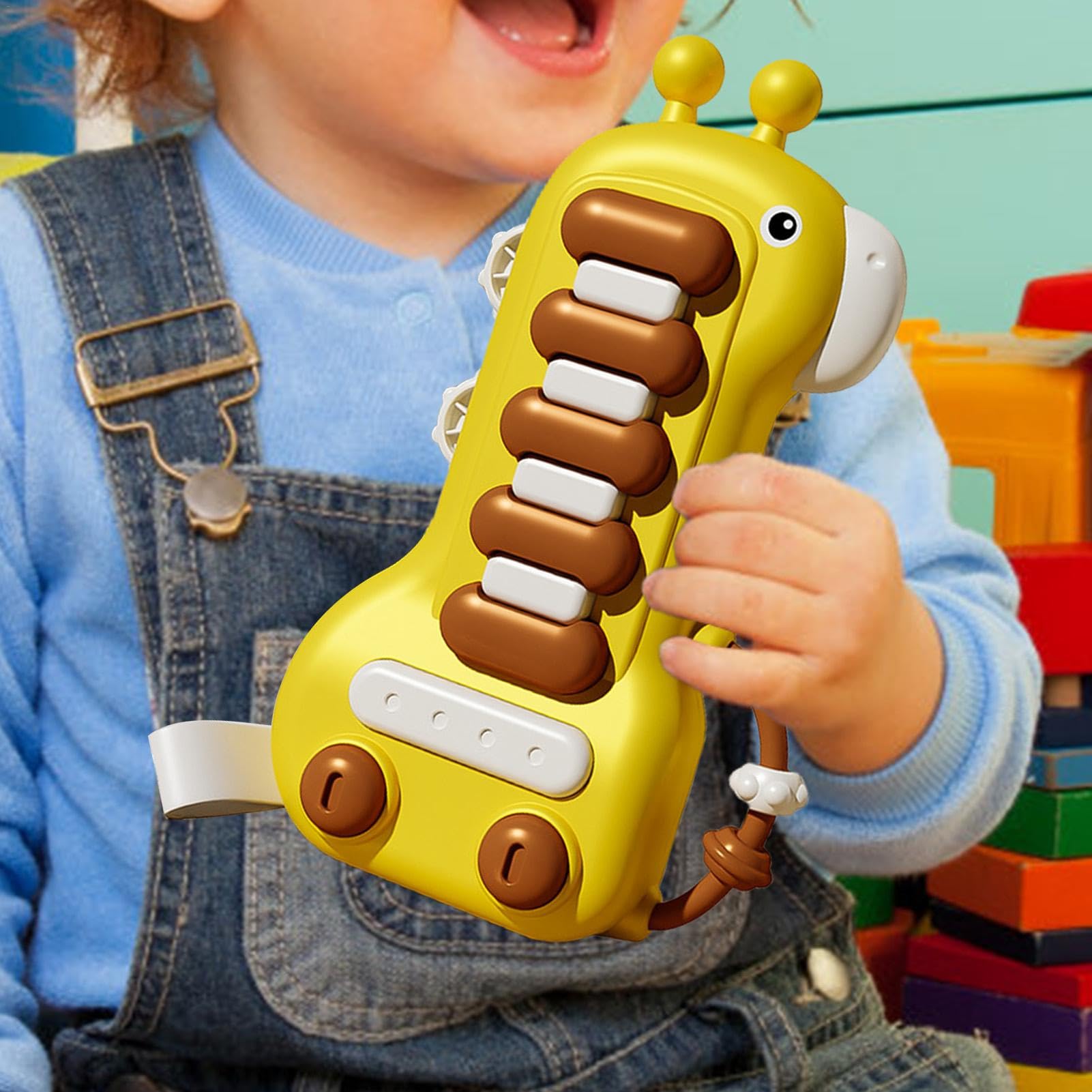 **Deer-Shaped Finger Piano Toy for Kids Ages 3+ | Educational Musical Instrument for Toddlers | Sensory Learning & Early Childhood Development | Perfect for Playtime, Gifts & Music Exploration**