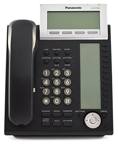 Panasonic KX-NT366 IP Business Phone with HD Voice, Call Forwarding & 3 Line LCD Display - Ideal for Office, Call Center & Remote Work (Black)