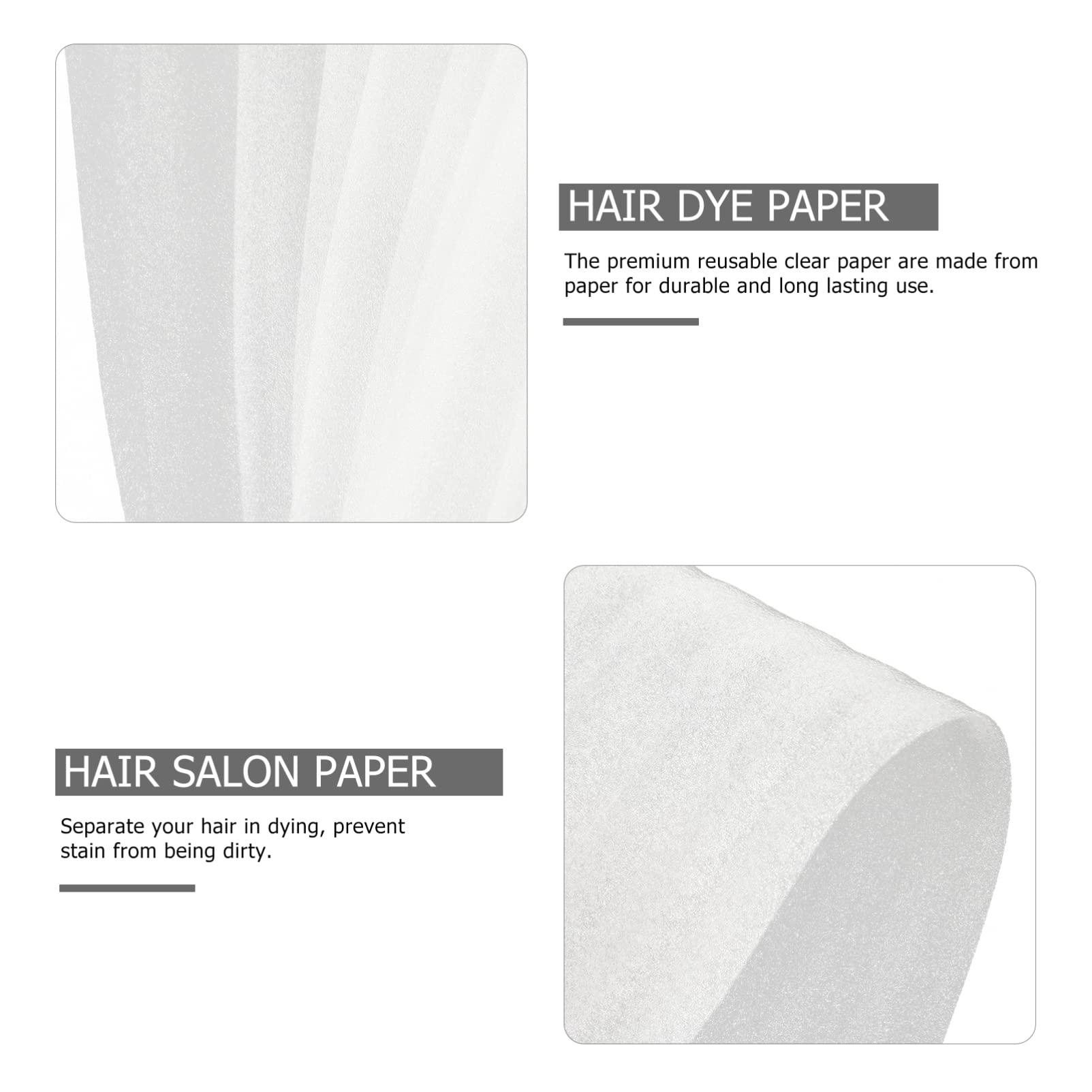 Lurrose 15 Sheets Salon Hair End Wrap Paper - Professional Bleaching & Highlighting Tissue for Hair Dyeing, Styling & Barber Use - Perfect for Salon, Home Hair Care & DIY Hair Coloring