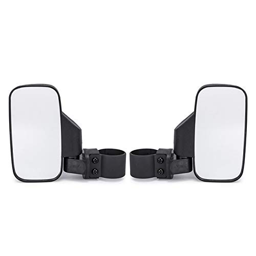 SPAUTO 20.9CM Universal Motorcycle & UTV Side View Mirrors (2-Pack) - Black Rearview Mirrors with 1.75