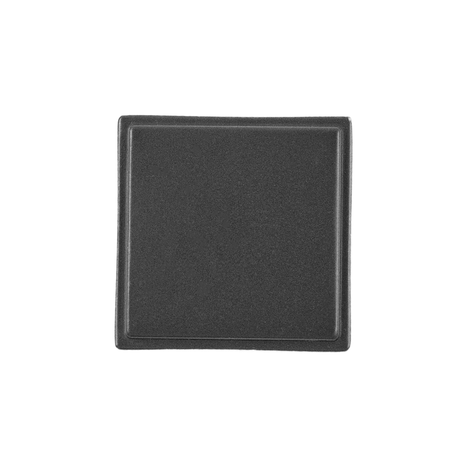 1-3/8 Inch Square Brownstone Knob - Matte Black Cabinet Hardware for Kitchen & Bathroom Drawers