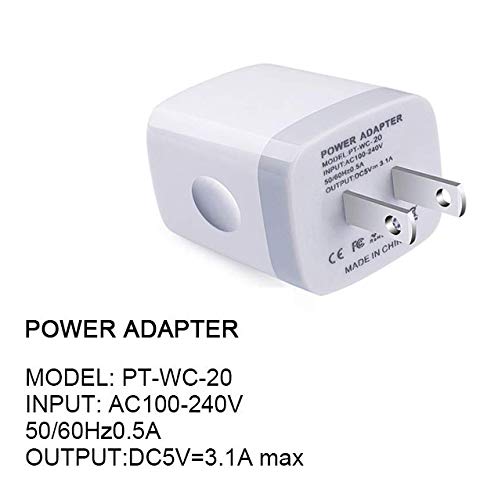 Sicodo 3-Port USB Wall Charger Fast Charging Block - 2 Pack 3.1A Power Adapter for iPhone 16/15/14/13/SE/12/11 Pro Max, iPad, Samsung Galaxy - Perfect for Travel, Home & Office Charging Station