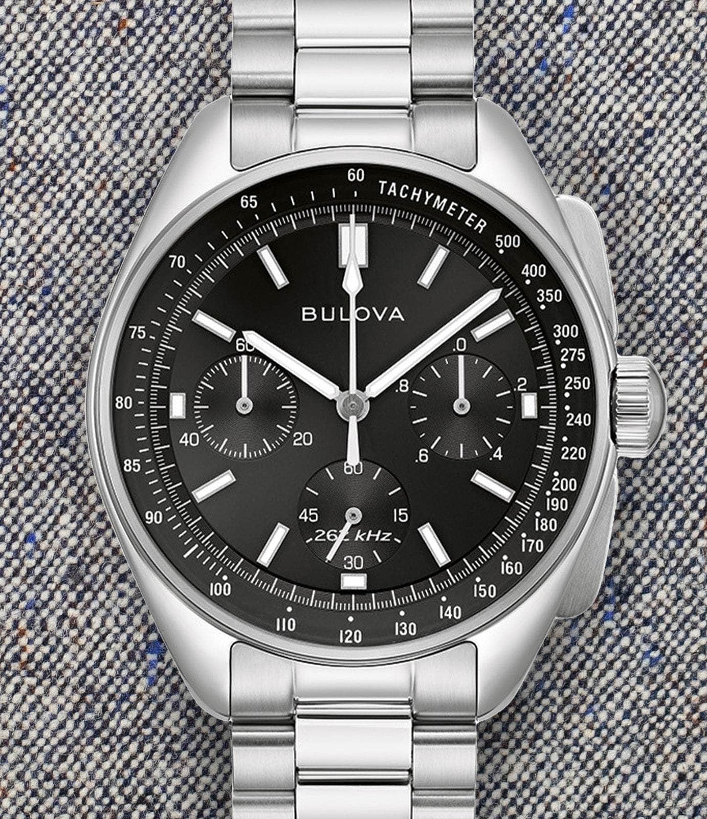 Lunar Pilot 43.5mm Men's Chronograph Watch - Premium Stainless Steel Analog Wristwatch for Business, Casual & Outdoor Activities