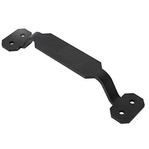 Black Carbon Steel Barn Door Handles - Heavy Duty Sliding Door Pulls for Closet, Cabinet & Drawer - Rustic Wooden Door Hardware for Farmhouse, Industrial & Modern Home Decor