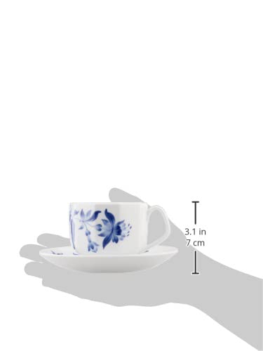 Royal Copenhagen 1025330 Fuchsia Bromst Cup & Saucer Set - 7.8 fl oz (220 ml) - Elegant Wedding Gift & Tea Time Luxury for Bridal Showers, Anniversaries & Afternoon Tea Parties