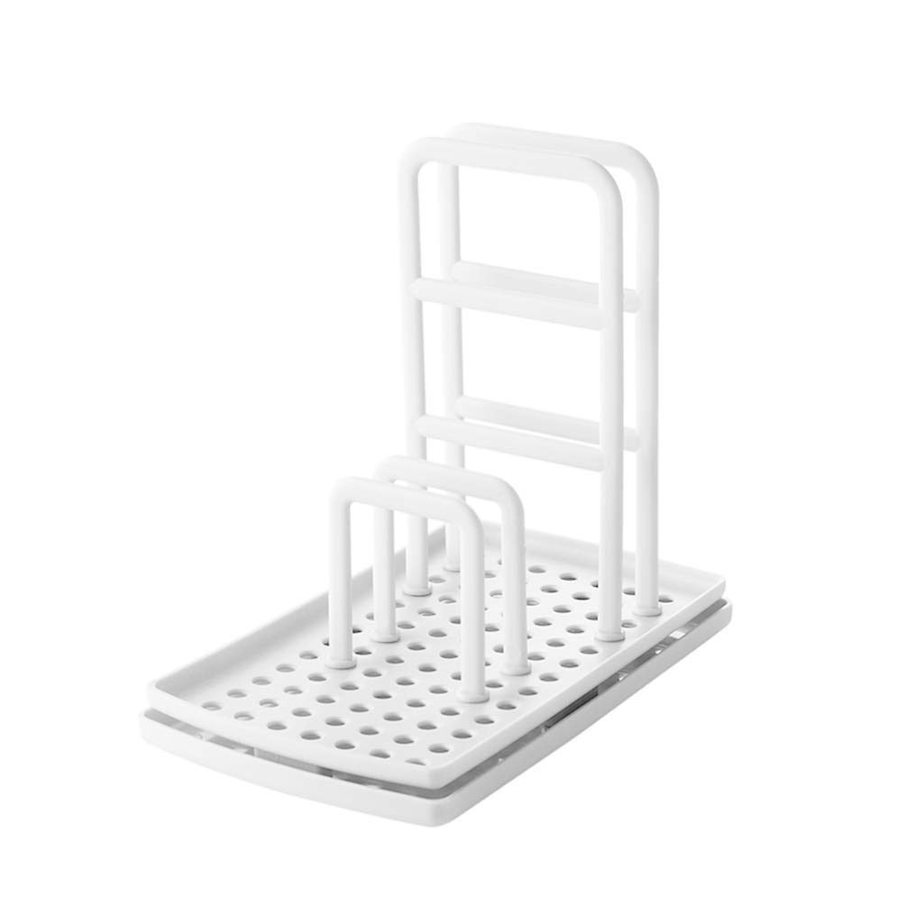 Multifunctional Kitchen Drain Rack & Dishcloth Holder - White Space-Saving Towel Storage Stand for Restaurants & Home Kitchen Organization | Perfect for Drying Dishes, Organizing Sponges & Keeping Countertops Clean